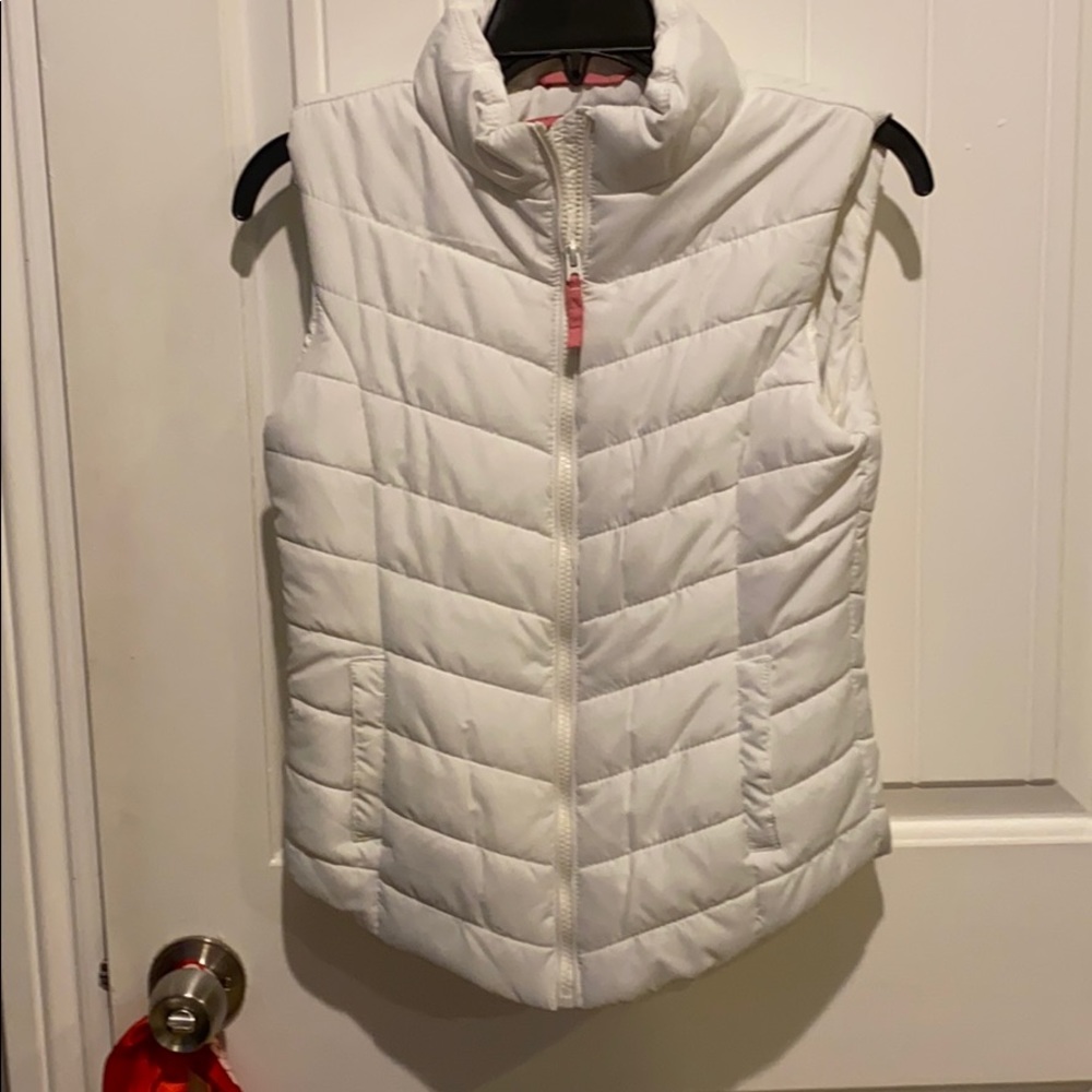 White puffy vest
